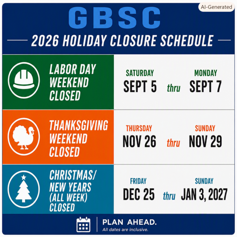 2026 Holiday Closures