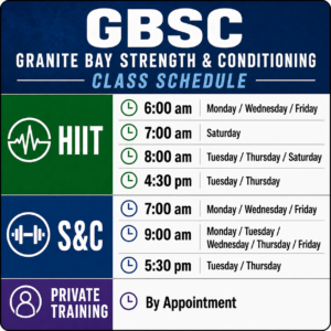 GBSC Class Schedule