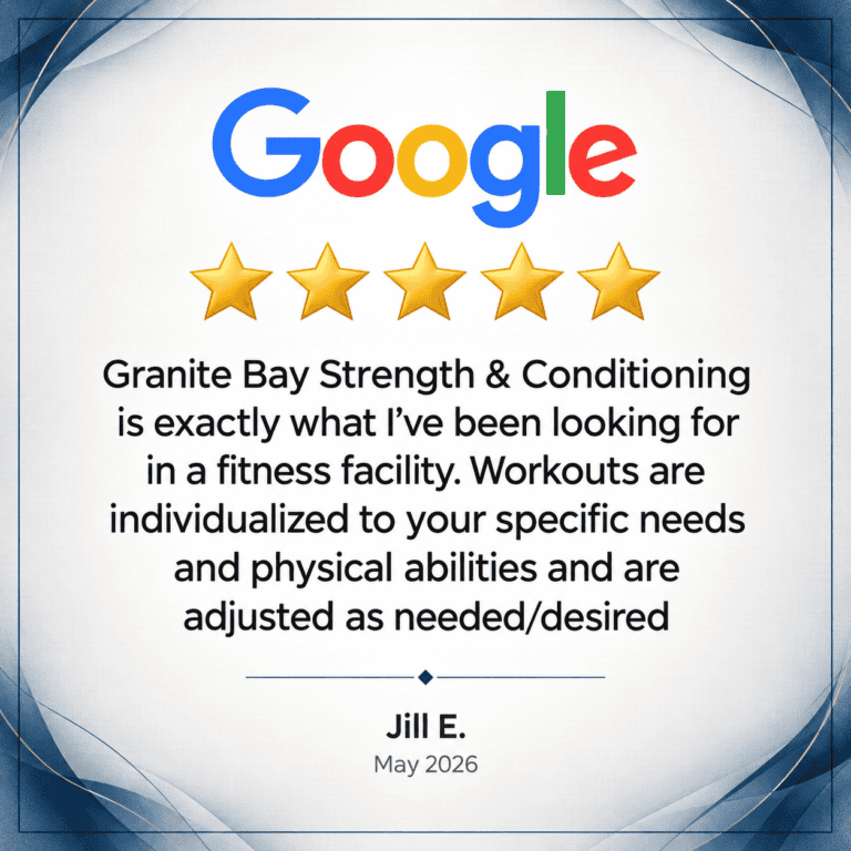 Google review with 5 stars for Granite Bay Strength & Conditioning.